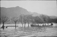 Flood 1951, Lugano, quay near the city park
