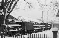 Winterthur, Lindstrasse, SBB DepotWinterthur, Lindstrasse, SBB Depot Be 6/8 II No. 13255 and others in the snow