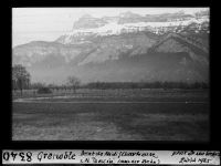 Grenoble, Dent du Midi [i.e. Dent de Crolles, Rocher du Midi], Chartreuse, by N. Tancin [Tencin] (from the railroad).