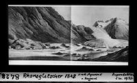 Rhone glacier 1848, after watercolor by Hogard