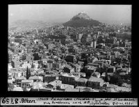 Athens, city panorama (detail), from Parthenon to northeast Lycabettos
