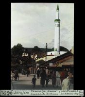 Sarajevo, Chakalja Minaret, veiled Turkish women