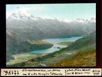 Lake Silvaplana, with deltas from the west below Corviglia near St. Moritz