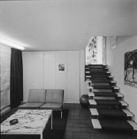 Zurich, Hirslanden, single family house Sillerwies 7, lower living room / study of an architect