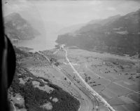 National road N3/Motorway A3, freeway construction at Lake Walen, view to east-southeast (ESE)