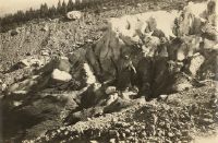 Périmètre de l'Arve, Commune de Chamonix-Mont Blanc. Front du glacier des Bossons, 6 septembre 1928