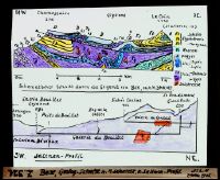 Bex, Geolog. Section after H. Schardt, and saline profile