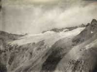 Périmètre de l'Arc supérieur, Commune de Bonneval, glacier du Mulinet, vue générale du glacier, pris du roc de Parei, 5 août 1924