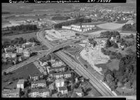 Kloten, national road N1b/motorway A1b with Swissair administration and Hilton Hotel