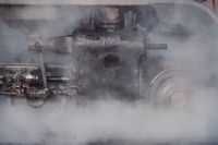 Kanpur, IR steam locomotives WP, cylinders with steam