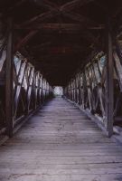 Sumvitg, Russein, Punt Gronda, covered wooden bridge