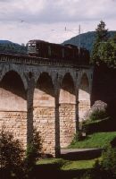 Rümlingen, viaduct of the old Hauenstein line, BDe 4/4 shuttle train