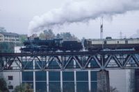 Wettingen and Neuenhof, Limmat bridge at the hydroelectric power station, SBB steam locomotive C 5/6 2978 "Elefant" with special train