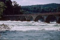 Between Laufen and Neuhausen, Rhine bridge at the Rhine Falls