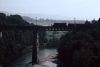 Andelfingen, Thur bridge, Ae 3/6 with train on the bridge