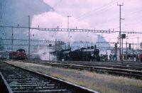 Arth-Goldau, railroad station, steam extra train