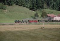 Between Gibswil and Fischenthal, steam train with Mallet loco SCB 196