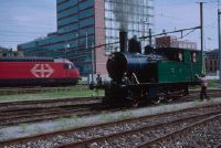 Winterthur, railroad station, at the Lindstrasse depot, DVZO steam locomotive Ed 3/4 2