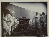 The plague in Bombay, cremation ground