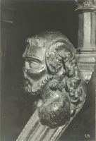 Human figure as knob, bearded head with oak leaves