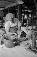 Embrach stoneware factory, potter's wheel