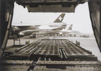 From the cargo hold of a cargo plane at Zurich-Kloten Airport