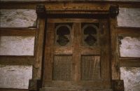 Ethiopia, Imrahana Christos, carved wooden window