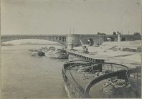 Tarascon, cargo shipping, railroad viaduct